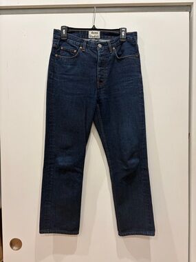 Acne Studios Men’s Indigo Straight Jeans - Van New Worn Style